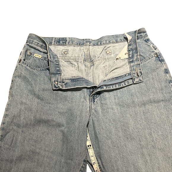 RIDERS BY LEE Jeans Lt Wash 34" Waist Length 39 1/2" Mom Style High Waist - Picture 6 of 16